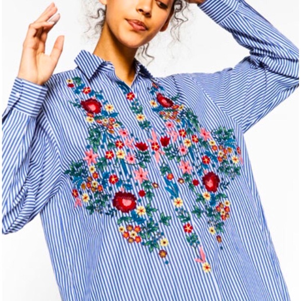 Embroidered Button Down